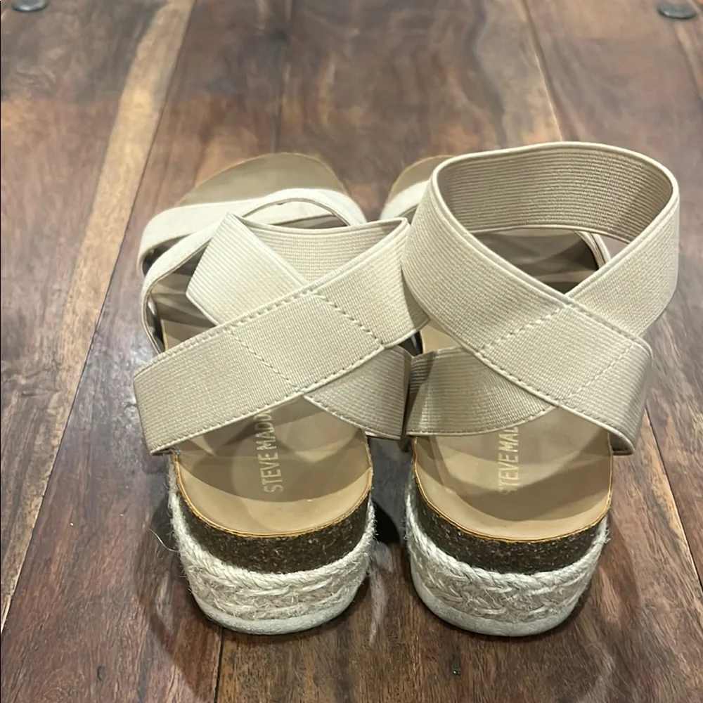 Steve Madden Cream Espadrilles with Minimalist Design Size 2‎